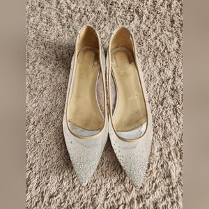Christian Louboutin Follies Strass mesh ballet flats 